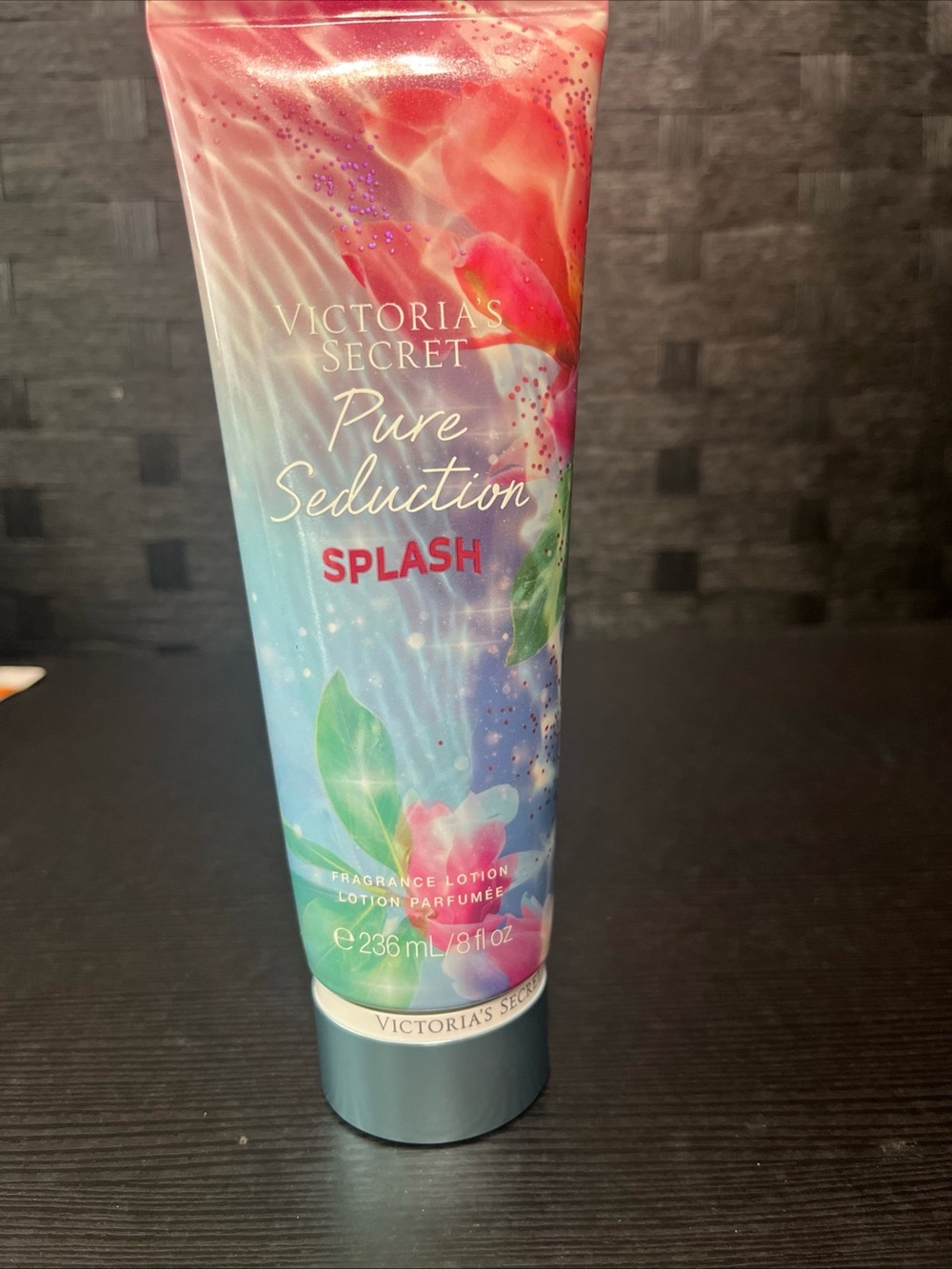 Victoria's Secret Pure Seduction Splash Lotion - Pink & Blue Floral Tube